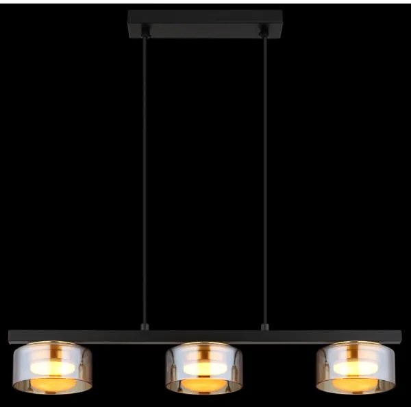 Globo 16055-3HG - LED Luster na lanku HIGGINS 3xGX53/6W/230V dymová/hnedá