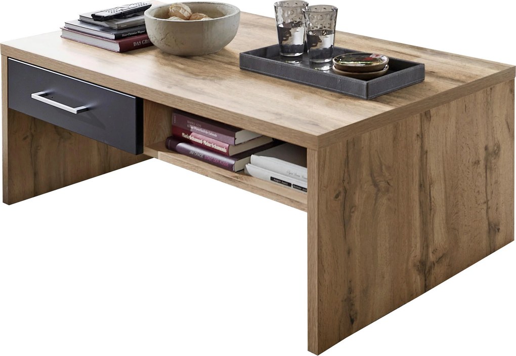 XXXLutz KONFERENČNÝ STOLÍK, čierna, starobylý dub, kompozitné drevo, 110/40/64 cm Hom`in - Stolíky do obývačky - 002737041303