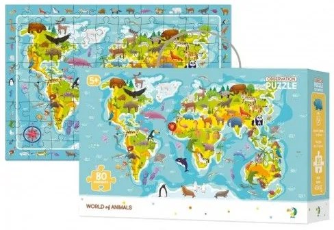 Svet zvierat Puzzle 45x31cm 80 dielikov