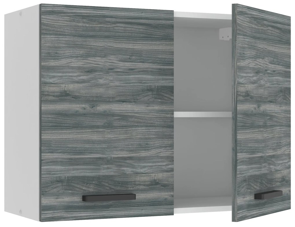 Kuchynská skrinka Belini Premium Full Version horná 80 cm šedý antracit Glamour Wood