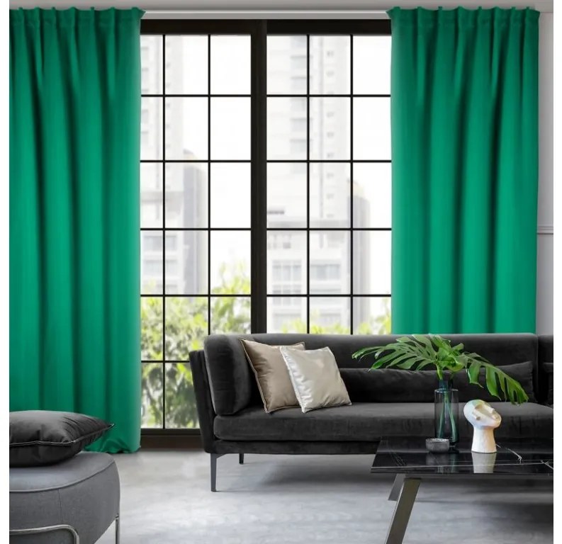 DECOREUM Jednofarebný zatemňovací záves s páskou na stropné koľajnice 140 cm x 300 cm grafitová 100 % polyester Rozmer varianty: 140 cm x 300 cm, Farba varianty: Purpurová 104836