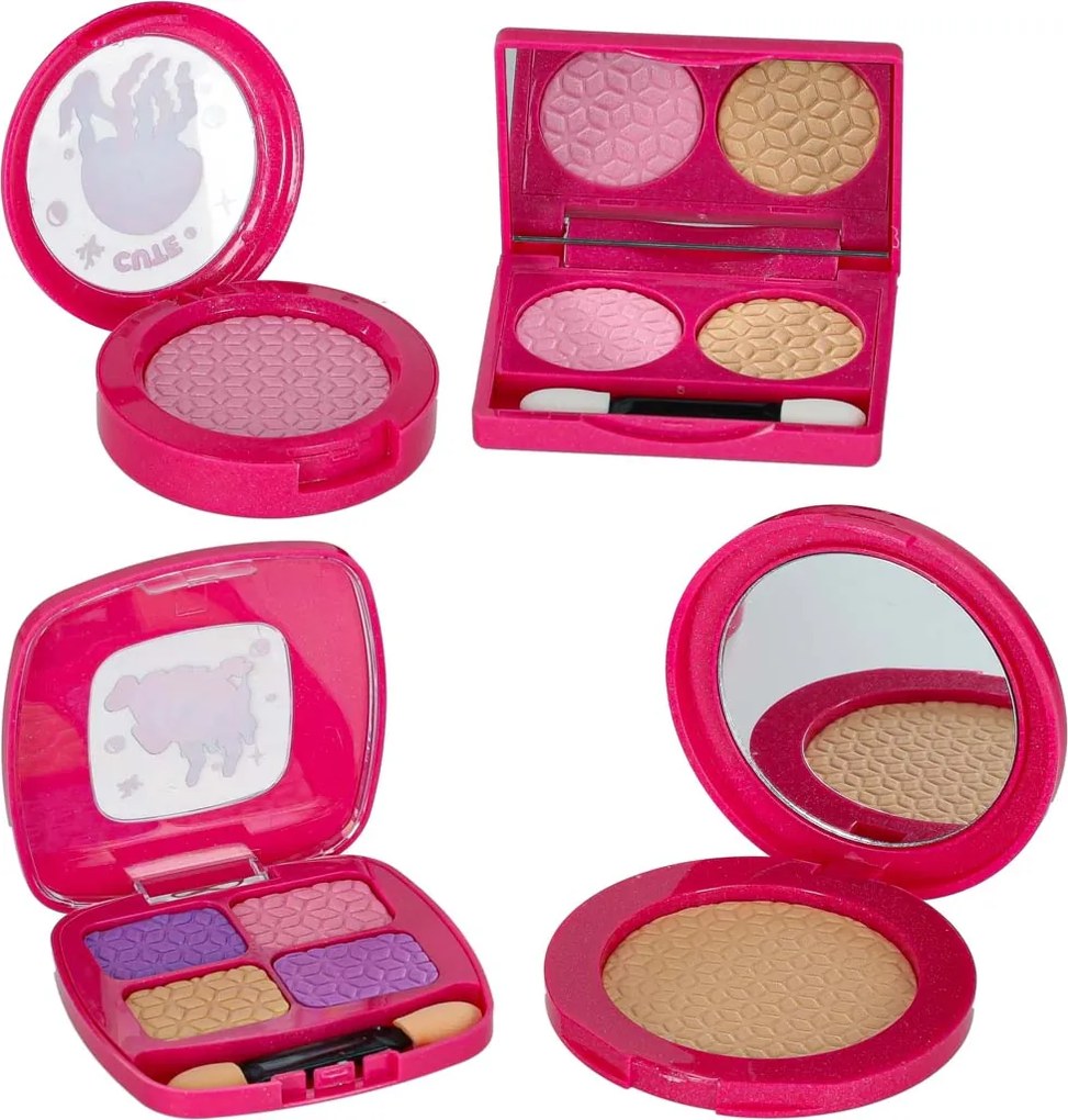 KIK Kozmetický kufor pre deti 22 ks – detský make-up súprava 3+ (bezpečná hra)