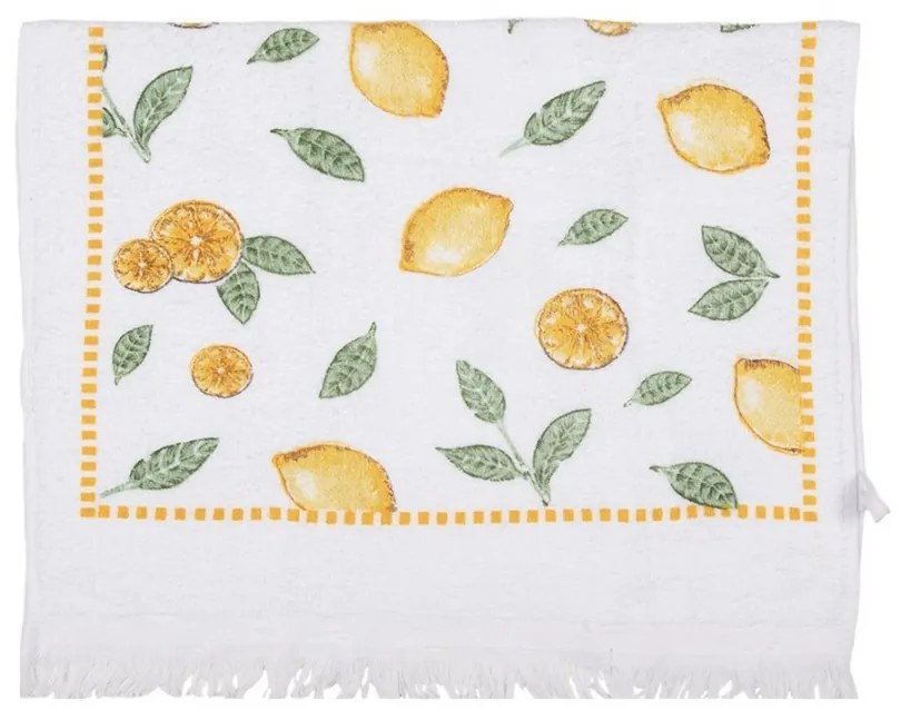 Guest Towel 40x66 Cm White Cotton Lemons - Collections