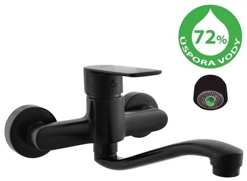 RAV SLEZÁK Vltava drezová batéria s otočným ramienkom 150 mm čierna vte401.5/26cmat VTE401.526CMAT