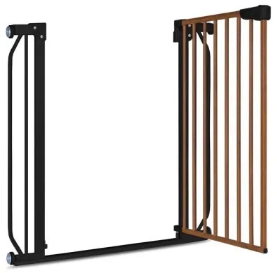 Lionelo - Bezpečnostná bránka TRUUS SLIM čierna/hnedá