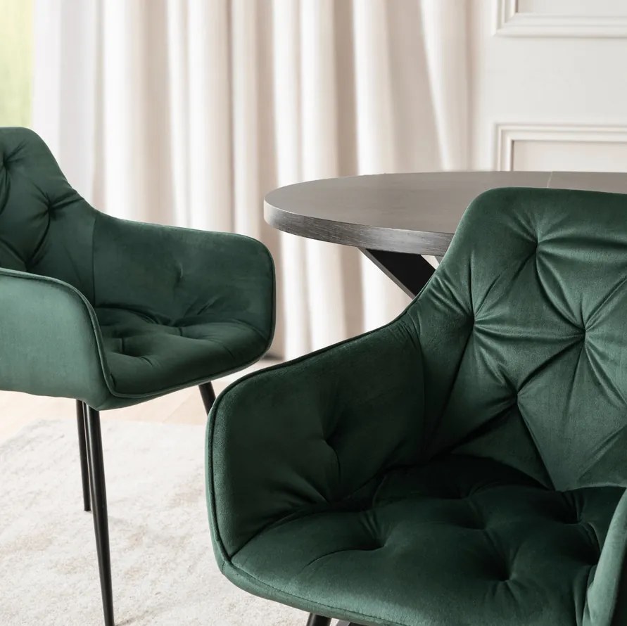 Stolička STAR zelená velúrová