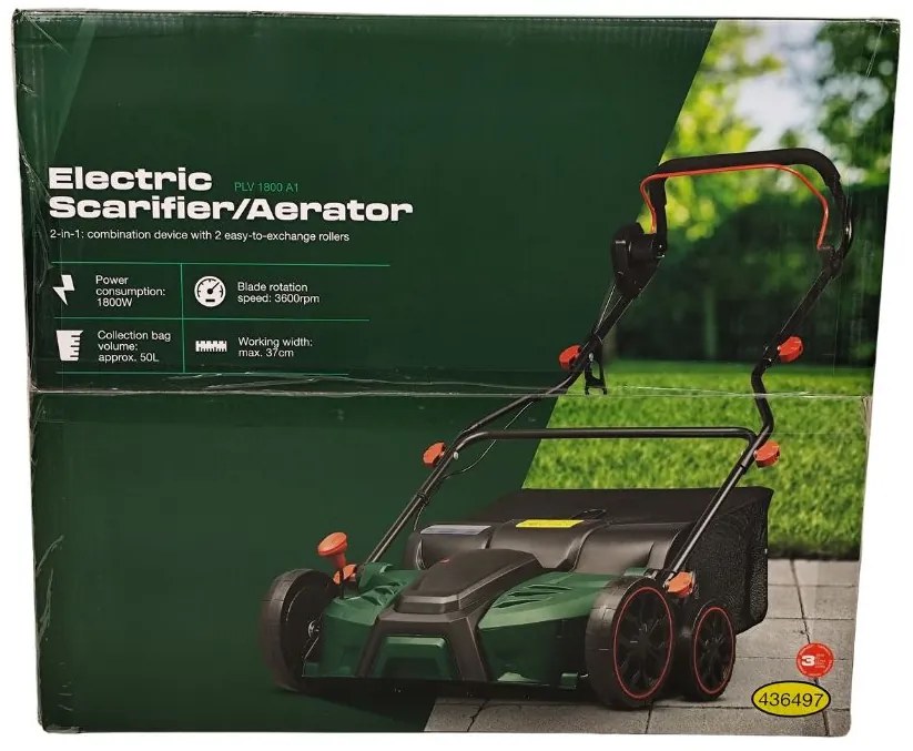 Elektrický vertikutátor a prevzdušňovač trávnika PLV 1800 A1