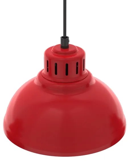 Luster na lanku SVEN 5xE27/15W/230V červená
