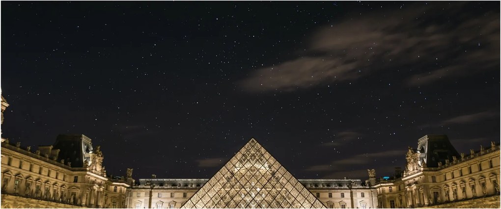 Obraz - Louvre v noci (120x50 cm)
