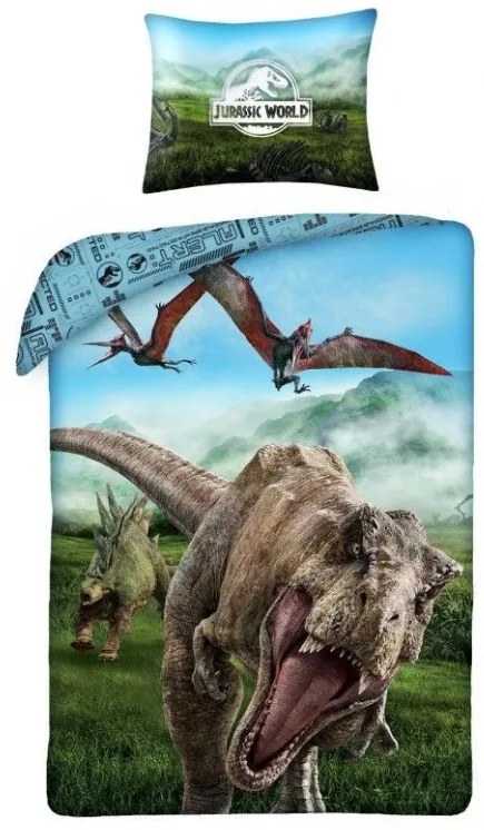 Obliečky Jurský svet 140 x 200 + 70 x 90 cm