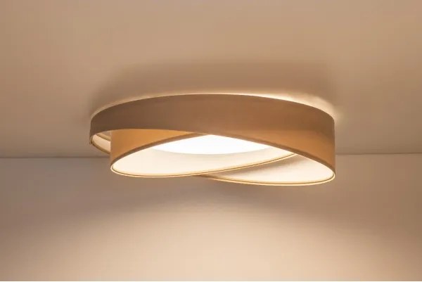 LED stmievateľné stropné svietidlo SM. GALAXY M. LED/24W/230V, priemer 55 cm, béžová/biela + diaľkové ovládanie