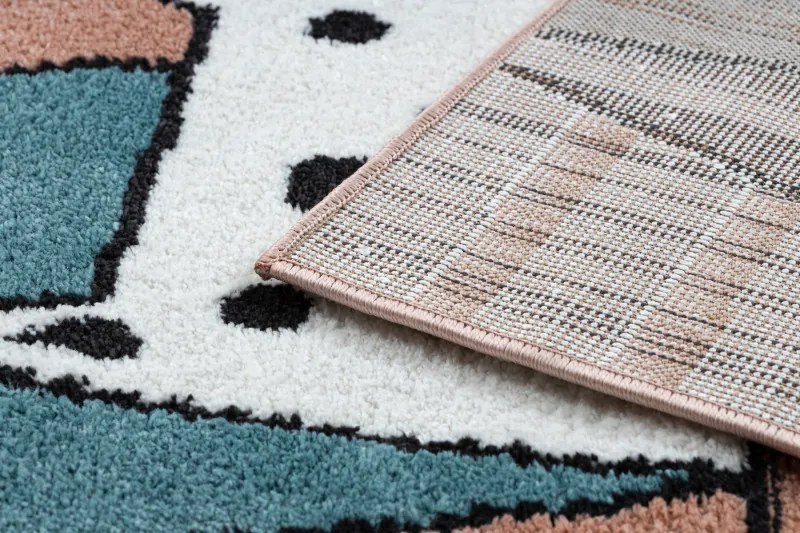 Dywany Łuszczów, Detský kusový koberec Fun Gatti Cats pink, 140x190, viacfarebná, detská izba