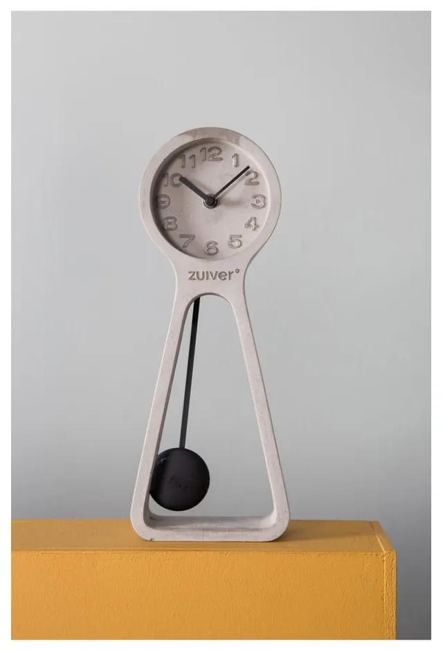 Sivé betónové stolové hodiny Zuiver Pendulum