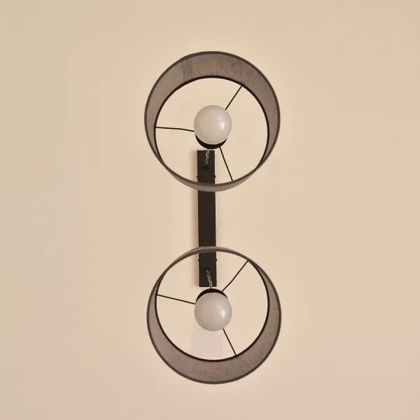 Závesný luster na lanku ALBA 2xE27/15W/230V sivý