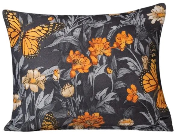 Dekoračný poťah na vankúš BUTTERFLY GARDEN 40x50 modrosivý
