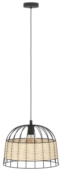 Eglo 55709 - Luster na lanku ANWICK 1xE27/40W/230V ratan