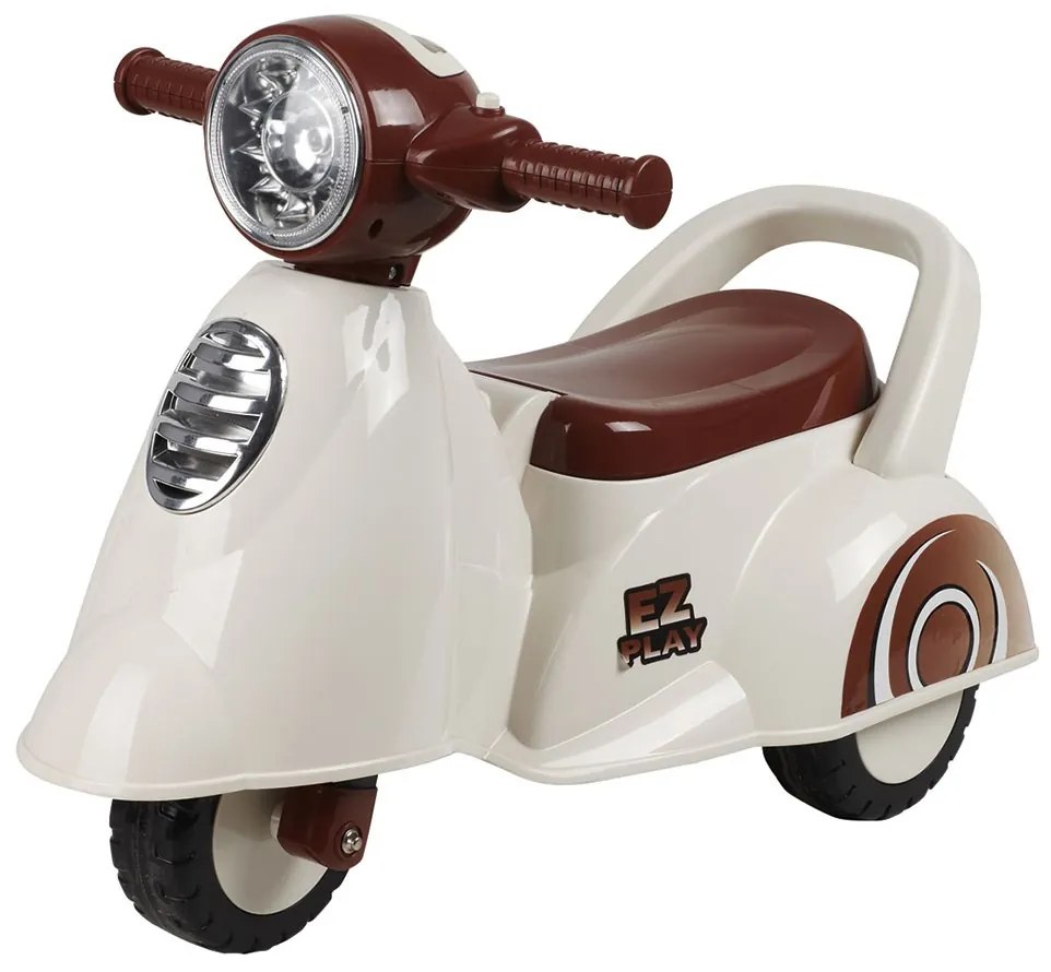 Detské odrážadlo motorka so zvukom Baby Mix Scooter biele