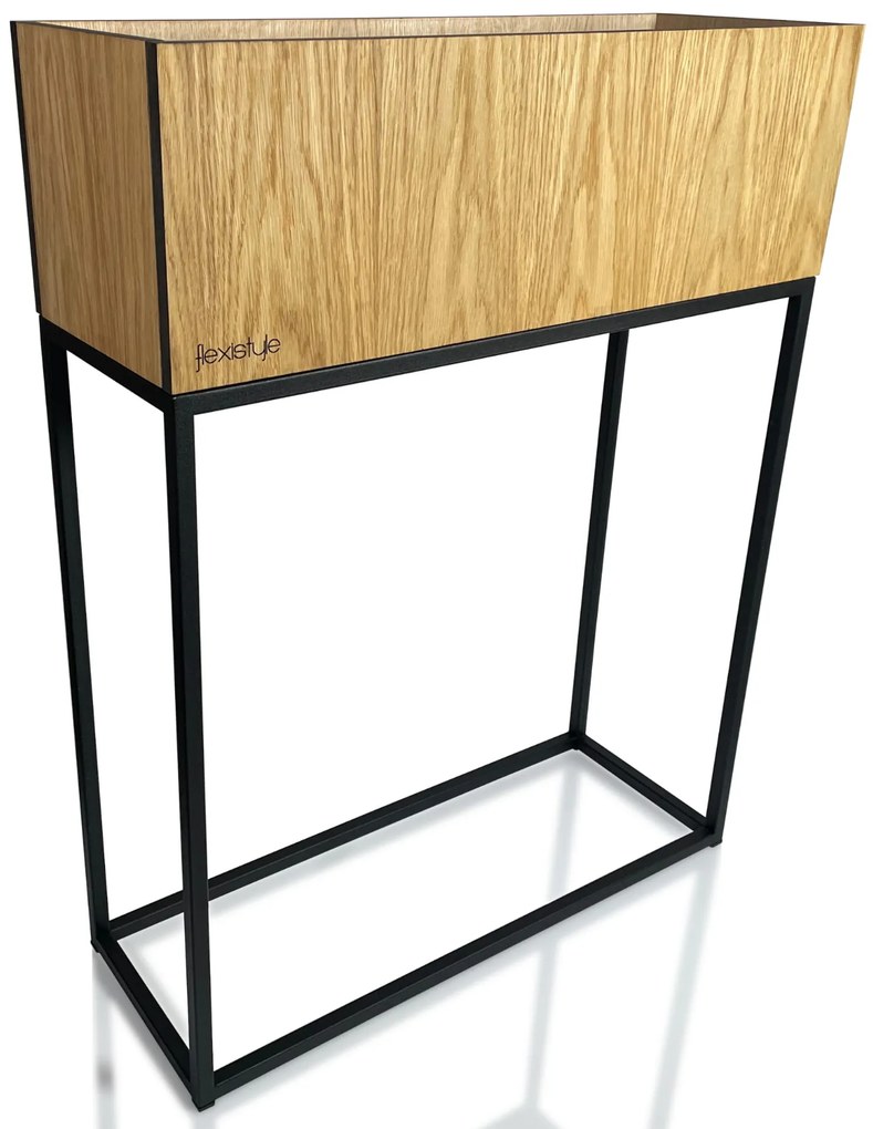 Dekorstudio Moderný kvetináč LOFT FIORINO dub 62x22x80cm