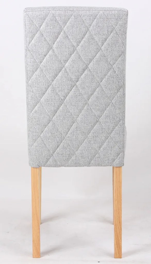 Jedálenská stolička s prešitím Kiki, svetlo šedá látka