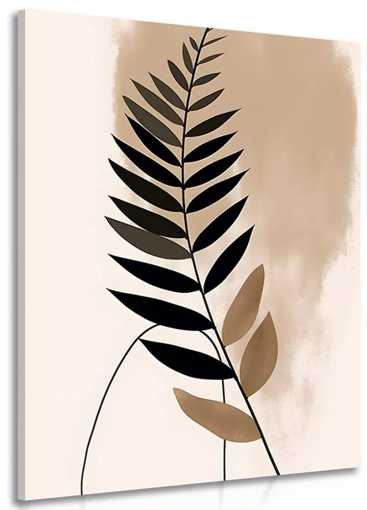 Obraz abstraktné botanické tvary papraď Varianta: 40x60