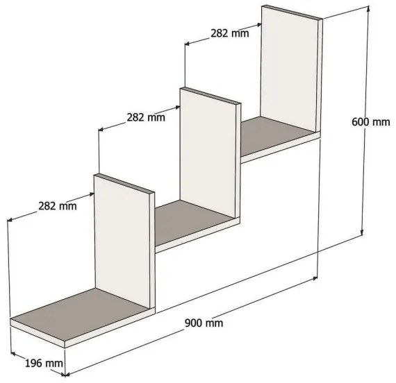 Nástenná polica MIST 60x90 cm béžová