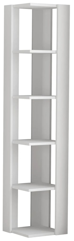 Rohová knihovna Houseland Nati bílá II