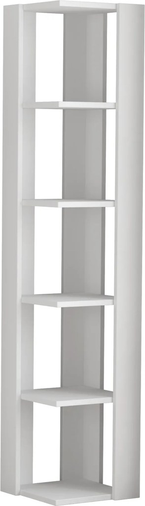 Rohová knižnica Houseland Nati biela II