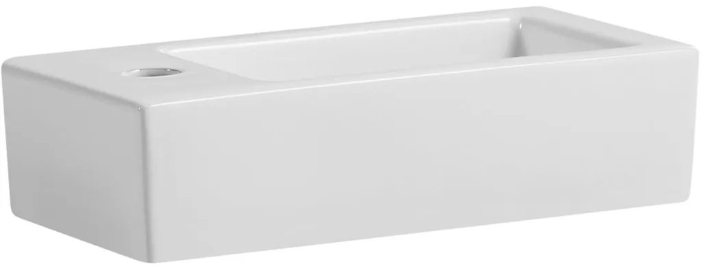 Cerano Roberto, keramické umývadlo 365x180x90 mm, závesné ľavé, biela lesklá, CER-CER-417206L