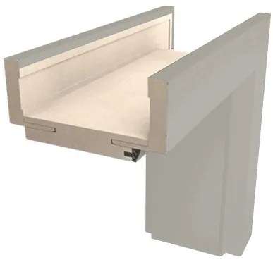 Obložková zárubňa DRE 60 cm pre hrúbku steny 9,5-11,5 cm kašmír matný pravá O2KAS60P