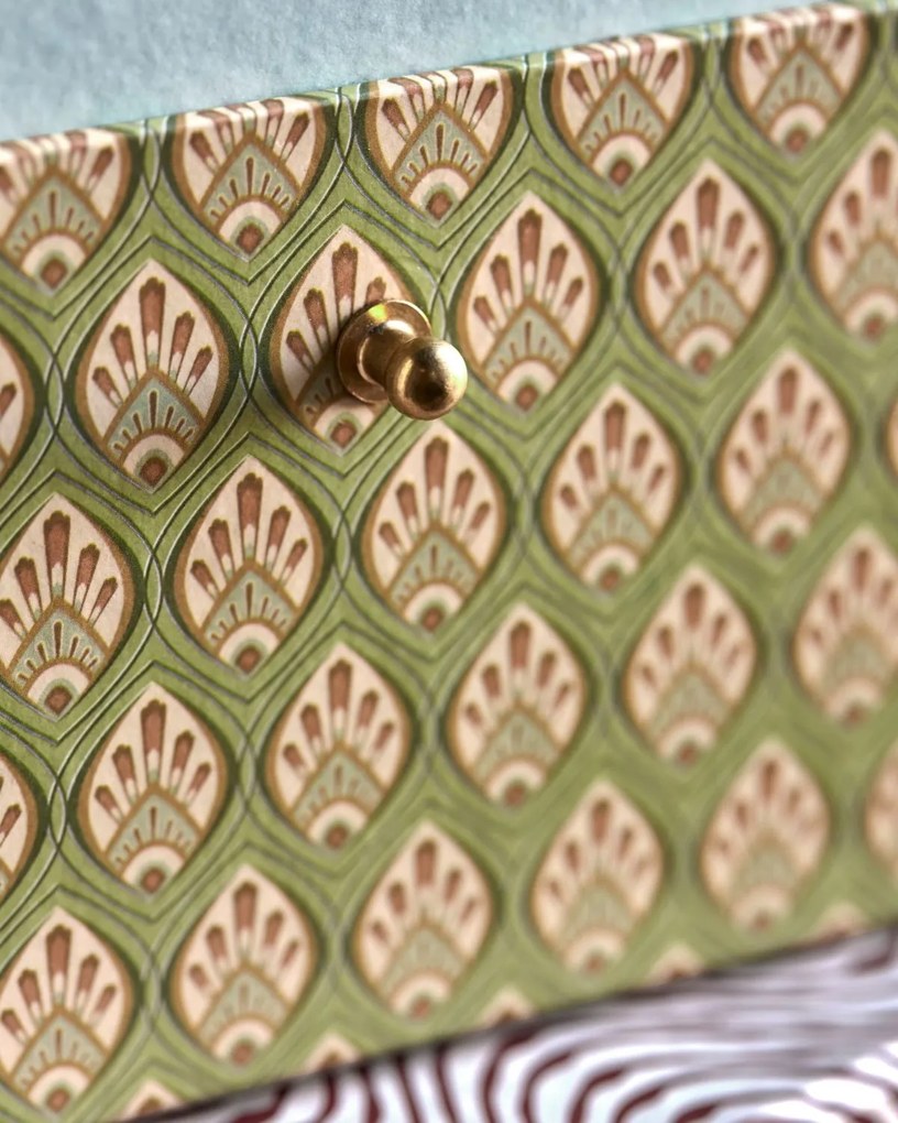 House Doctor Úložný kartónový box Red/Khaki Červený