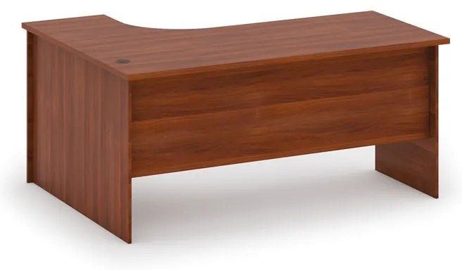 Rohový kancelársky písací stôl MIRELLI, 140x120 cm, pravý, orech