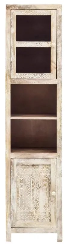 furniture-nabytek.cz - Masívna kúpeľňová skrinka Bitna z mangového dreva, lakovaná, prírodná farba – 43×35×180 cm