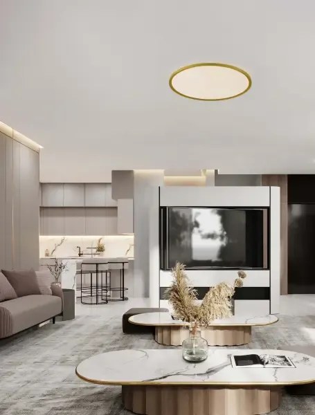 LED stmievateľné brúsené zlaté moderné stropné svietidlo Aoton 60
