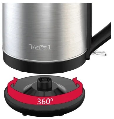 Tefal - Rýchlovarná kanvica SUBITO 1,7l 2400W/230V nerez/čierna