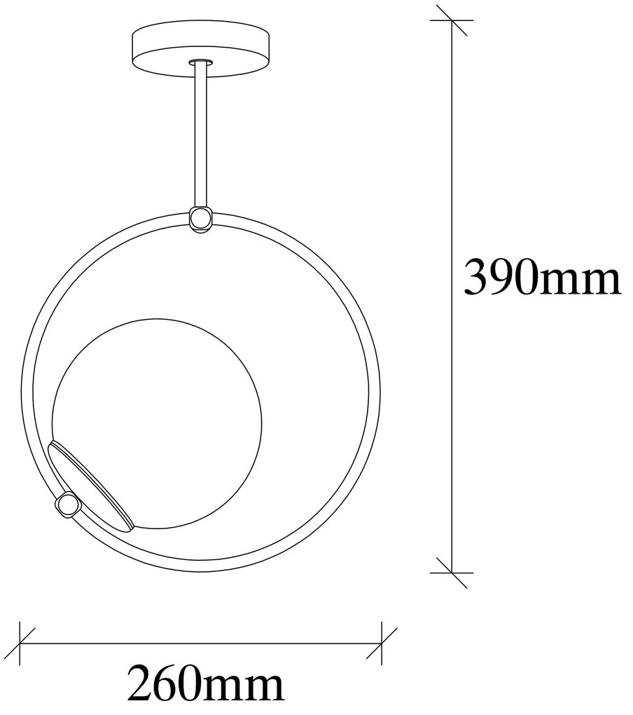 Stropné svietidlo GMN I čierne