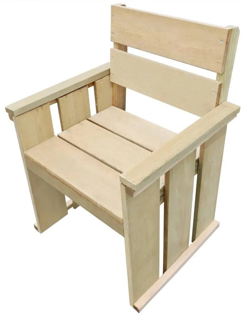 vidaXL Vonkajšia stolička, impregnovaná borovica