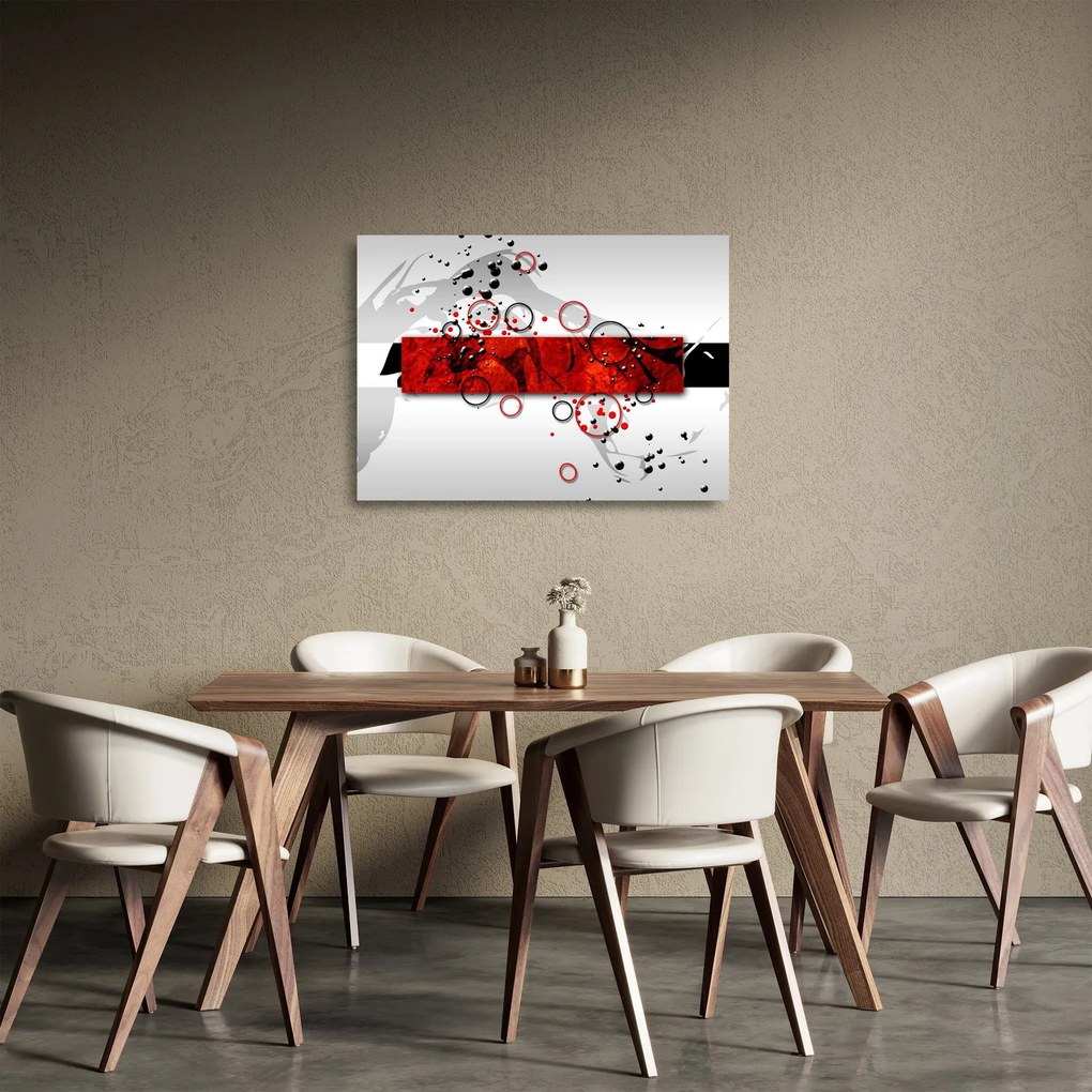 Sklenený obraz abstrakcie (70x50 cm)