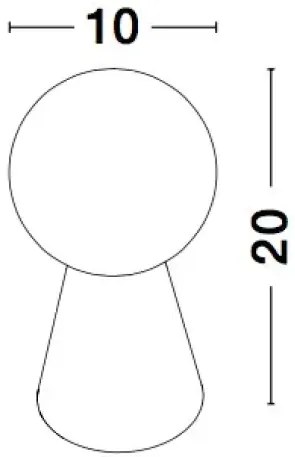 Dizajnová stolová lampa Zero 10 biele