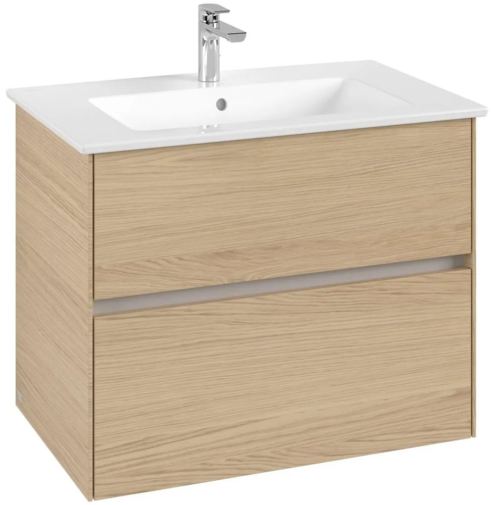 VILLEROY &amp; BOCH Collaro závesná skrinka pod umývadlo, 2 zásuvky, 761 x 480 x 610 mm, Nordic Oak, C14400VJ