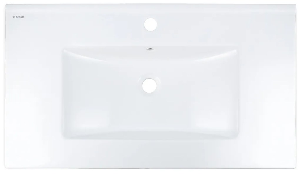 Deante Tubo, keramické umývadlo na zapustenie 815x470x160 cm, biela lesklá, DEA-CTU_6U8W