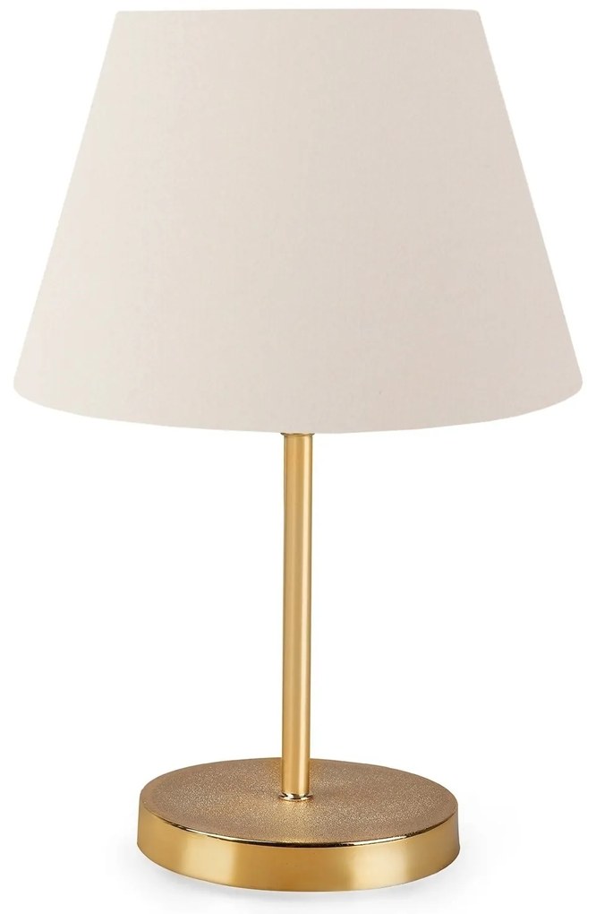 Stolní lampa Ayda krémová/zlatá