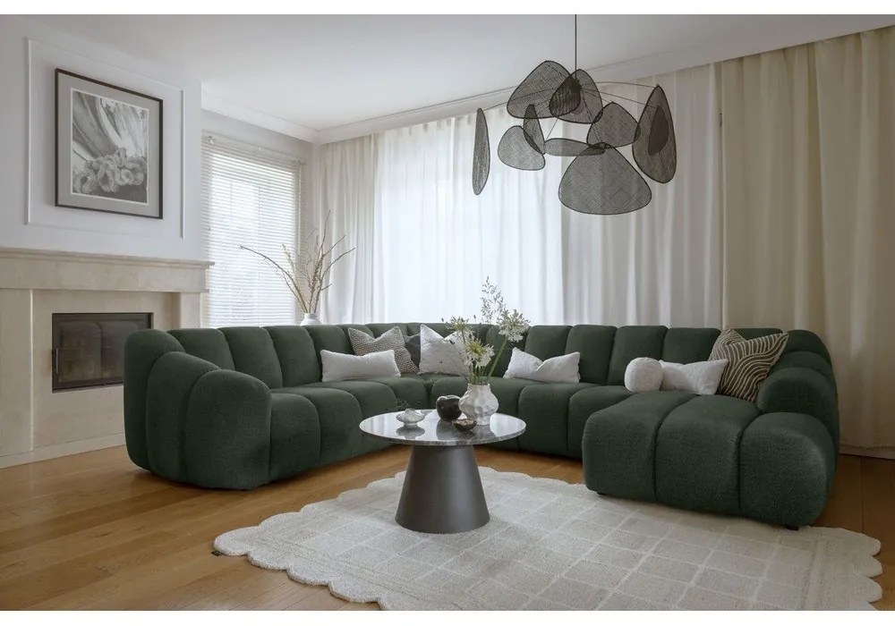 Tmavozelená rohová pohovka (ľavý roh/do tvaru "U") Shell – Miuform