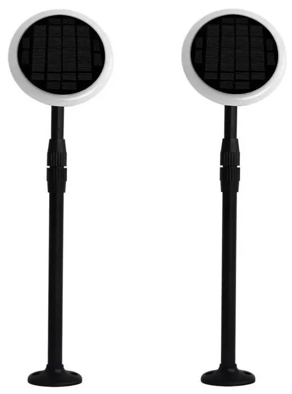 SADA 2x LED Nastaviteľná solárna lampa GARDEN LED/3W/5V 42-80 cm 4000K IP65