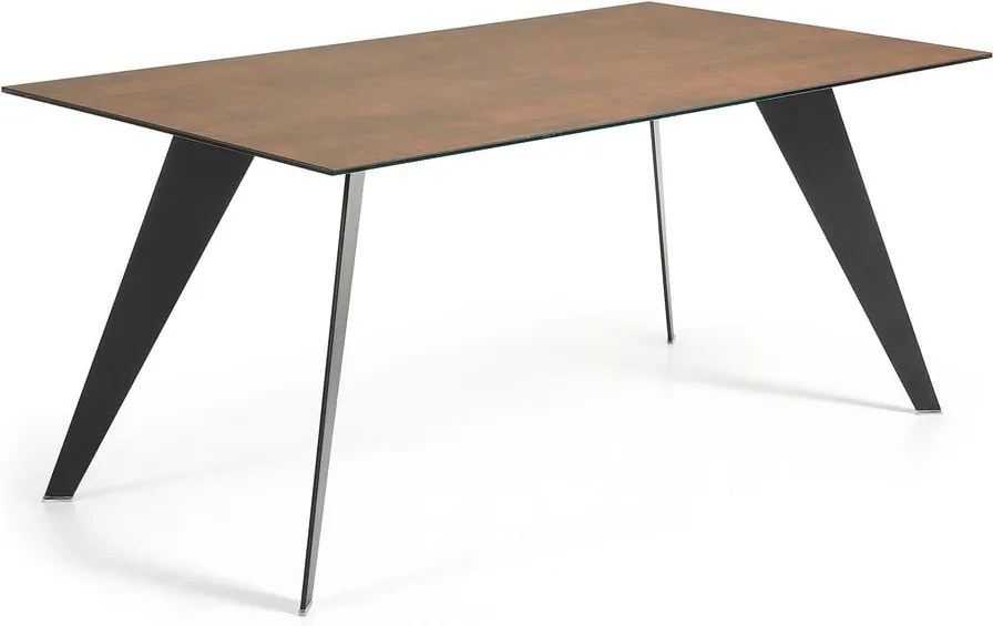 Jedálenský stôl s hnedou doskou La Forma Nack, 90 x 160 cm