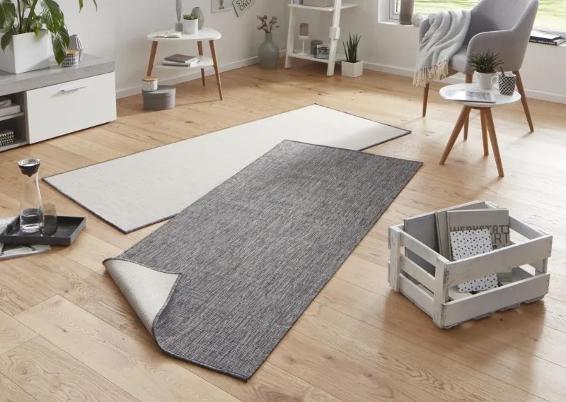 NORTHRUGS - Hanse Home koberce Kusový koberec Twin-Wendeteppiche 103097 grau creme – na von aj na doma - 160x230 cm