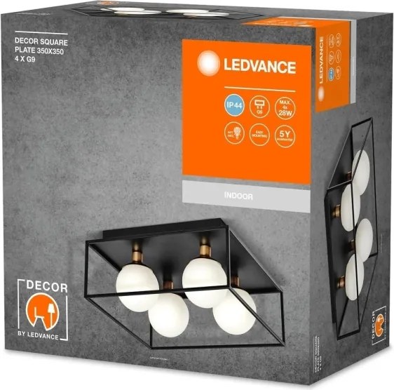 Ledvance - Vonkajšie nástenné svietidlo DECOR SQUARE 4xG9/28W/230V IP44