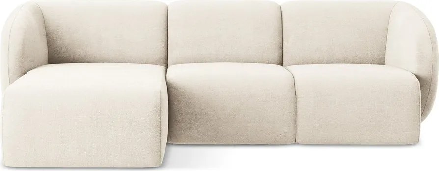 Béžová ženilková rohová pohovka (ľavý roh/s leňoškou) Lani – Makamii