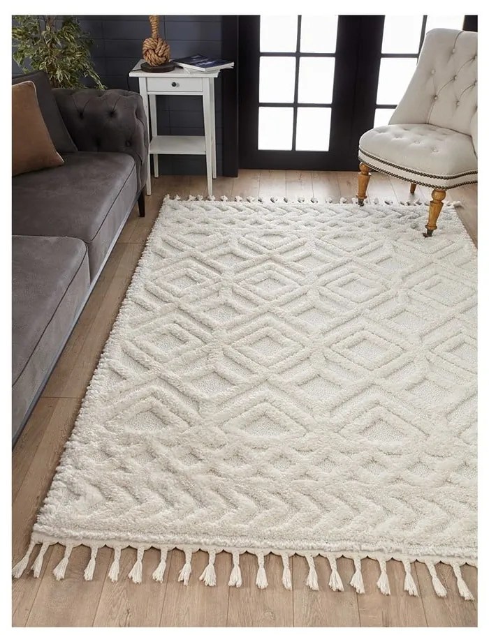 Béžový koberec 110x60 cm Shaggy - Mila Home