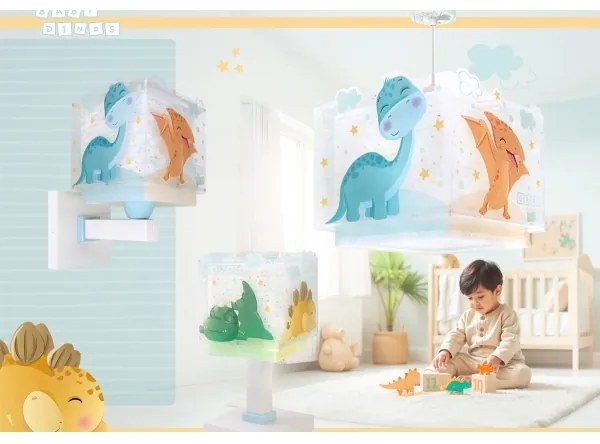 Dalber 63452 - Detský luster BABY DINOS 1xE27/15W/230V pestrofarebný