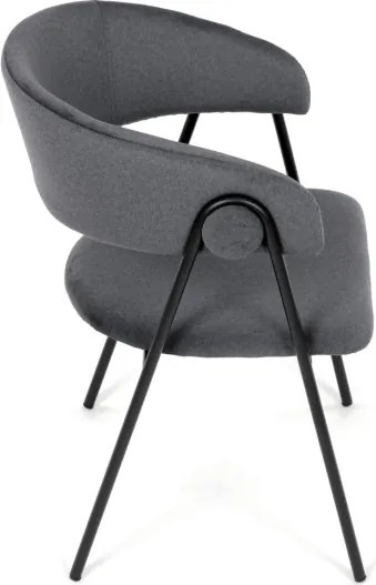 Jedálenská stolička zamatová, sivá DCL-X7130 GREY2